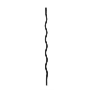 Black Iron Wavy Round Landing Spindle